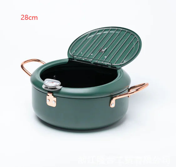 Japanese Tempura Deep Frying Pot with Thermometer