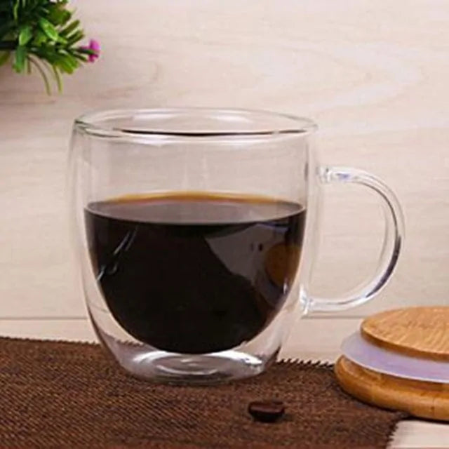 Thermal Elegance Double Wall Glass Coffee Mug / Glass