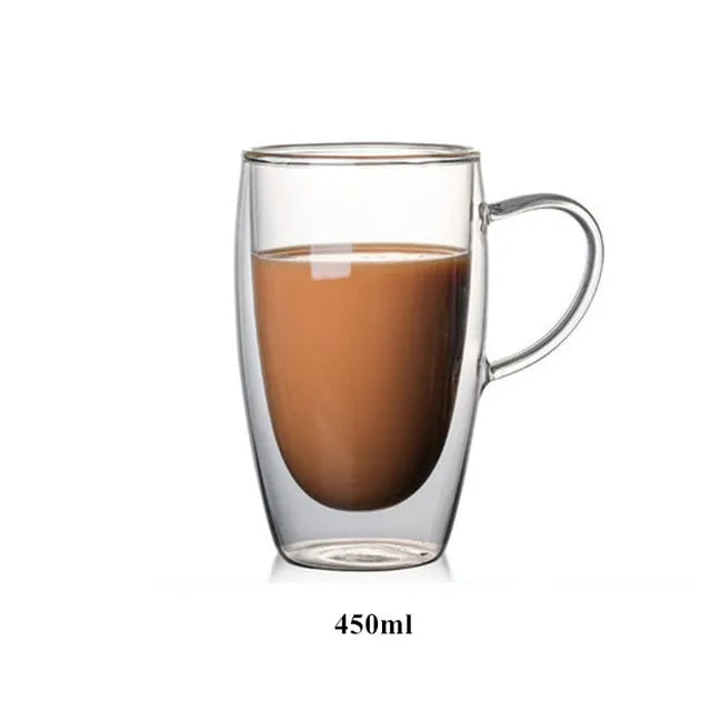 Thermal Elegance Double Wall Glass Coffee Mug / Glass