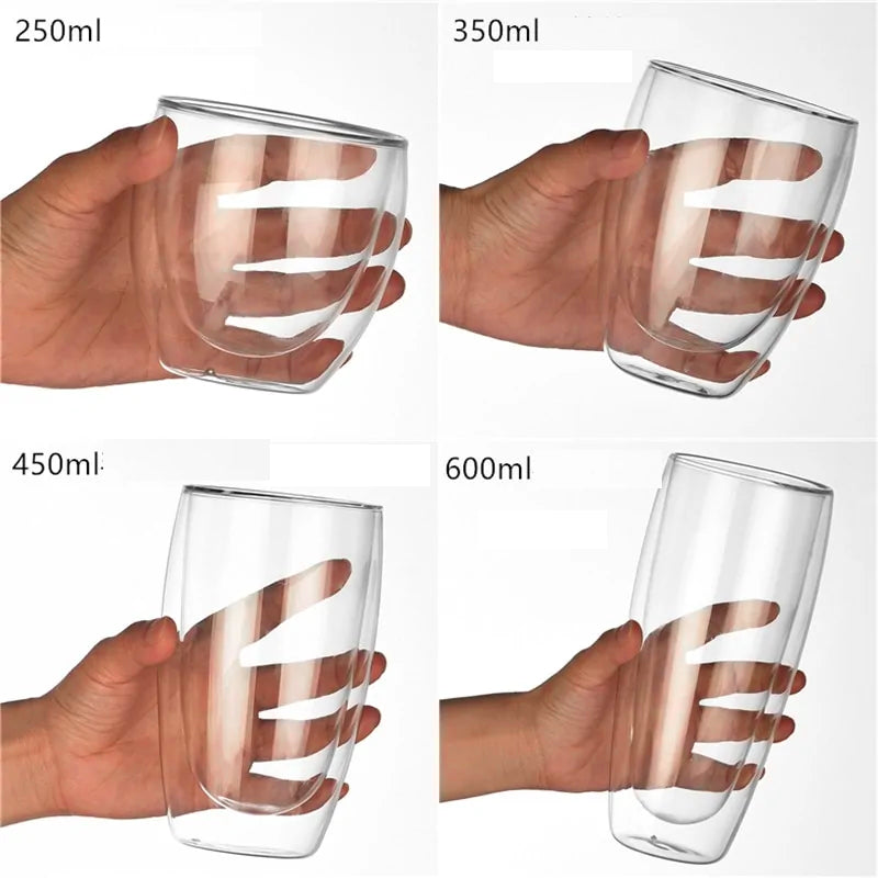 Thermal Elegance Double Wall Glass Coffee Mug / Glass