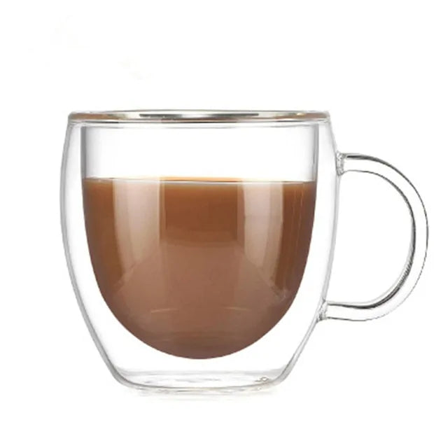 Thermal Elegance Double Wall Glass Coffee Mug / Glass