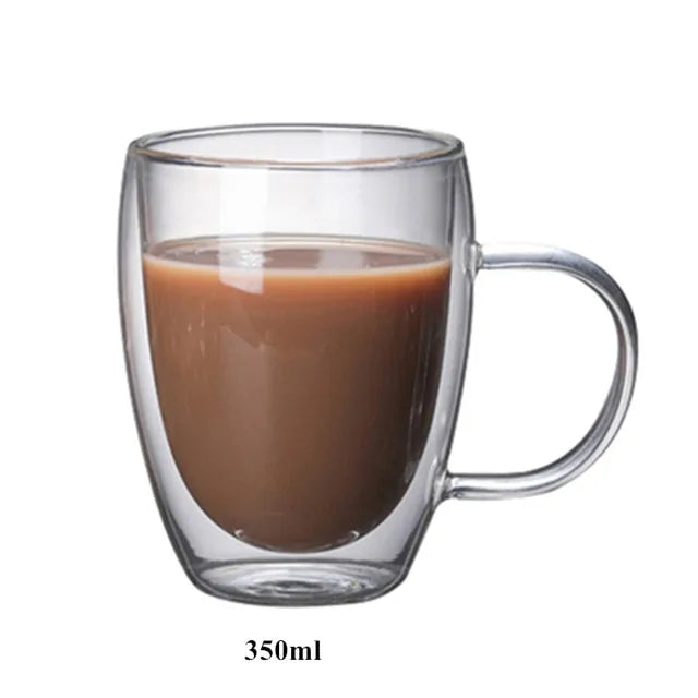 Thermal Elegance Double Wall Glass Coffee Mug / Glass